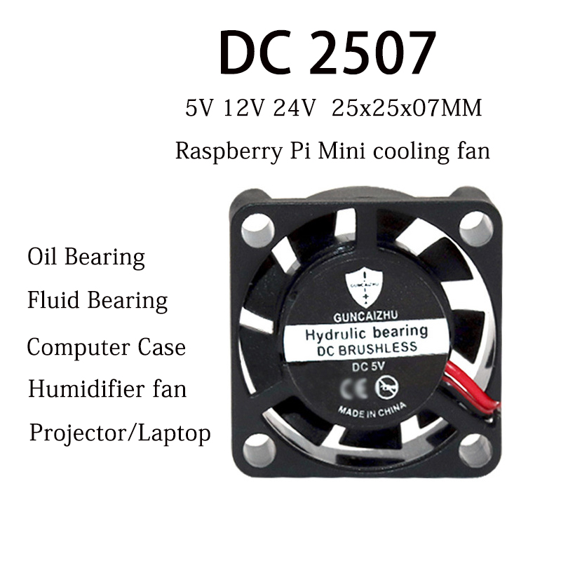 Yeni 2507 Fan 25x25x7MM yağ ya - Raspberry Pi Water Cooling Kit incelemesi ve fiyatı